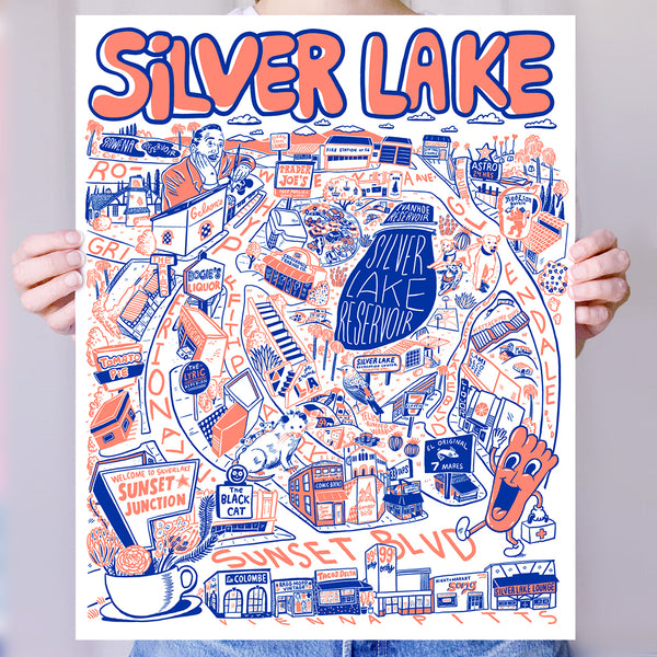 Silver Lake Cartoon Map