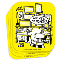 "Where's My Mouse?" Sticker 4-Pack