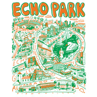 Echo Park Cartoon Map